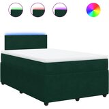 Box spring krevet s madracem tamnozeleni 120x200 cm baršunasti | shoptok.hr