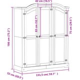  Ormar Corona 151,5 x 52 x 186 cm od masivne borovine | shoptok.hr