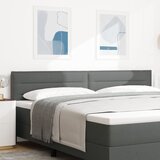 vidaXL LED vzglavje Zasnova Linij Temno sivo 100 cm Tkanina Cene