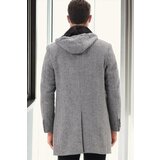Dewberry PLT8371 DEWBRRY MEN'S COAT-DIAGONAL BLACK-GREY-2 | shoptok.hr
