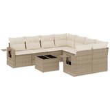  9-dijelni set vrtnih sofa s jastucima bež od poliratana | shoptok.hr