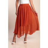 Fenzy Midi Krilo Z Elastiko V Pasu, Opečnato | Shoptok.si