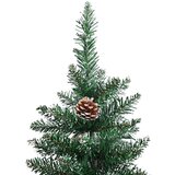 vidaXL Ožja jelka med 300 LED Zelena in Bela 210 cm PVC in trden bor | Shoptok.si