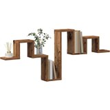  Polica na zidu Zidne s pohranom Staro drvo 104.5 x 43 x 10 cm | shoptok.hr