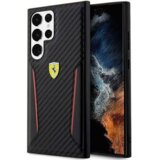 Ferrari usnjen ovitek Scuderia FEHCS23LNPYK za Samsung Galaxy S23 Ultra 5G - črn | Shoptok.si