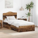  Okvir za krevet Staro drvo 90 x 190 cm Konstruirano drvo | shoptok.hr