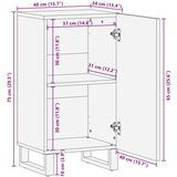 vidaXL Komoda 40 x 34 x 75 cm od masivnog drva bagrema | shoptok.hr
