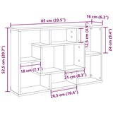  Zidna polica - Crni hrast 85 x 16 x 52.5 cm Izrađena od konstruiranog drva | shoptok.hr
