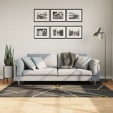 vidaXL Preproga pralna črna in zlata 120x180 cm protizdrsna Cene