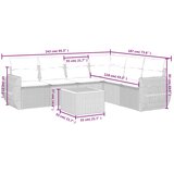  7-dijelni set vrtnih sofa od poliratana s jastucima bež | shoptok.hr
