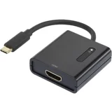 RF-4472892 USB / HDMI adapter [1x moški konektor USB-C® - 1x ženski konektor HDMI] črna pozlačeni konektorji 15.00 cm, (20427552)