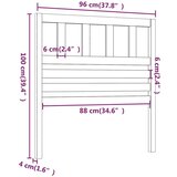  Uzglavlje za krevet sivo 96 x 4 x 100 cm od masivne borovine | shoptok.hr
