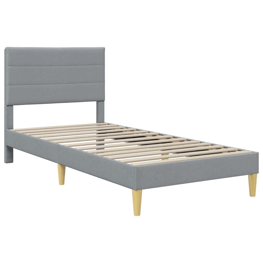  Okvir za krevet Svijetlo siva 100 x 200 cm Poliester - Svjetlosiva 100 x 200 cm | shoptok.hr