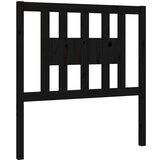 Maison Chic posteljno vzglavje - vzglavna omarica - nočna omarica črno 106x4x100 cm trdna borovina, (21705728) Cene