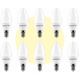 MAX-LED 10x LED žarnica - sijalka E14 C30 4W (35W) 323 lm toplo bela 3000K Cene