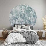 Okrugla fototapeta - Distressed floral patterns in muted turquoises 280x280 | shoptok.hr