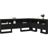  Skladiščni naslon Črna Orehovina 140 cm Konstruiran les, (5000142453) | Shoptok.si