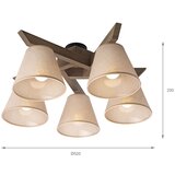  Brilagi - LED Plafonski luster ANTHONY 5xE14/40W/230V hrast orah/bež | Eponuda.com