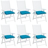  Jastuci za stolice 6 kom svjetloplavi 40x40x7 cm tkanina Oxford | shoptok.hr