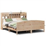 vidaXL Krevet s regalom za knjige bez madraca 180x200 cm od borovine | shoptok.hr