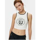 Koton Crop Undershirt Halter Neck Printed Ribbed | shoptok.hr