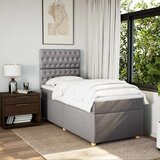 vidaXL Krevet s oprugama i madracem smeđesivi 100 x 200 cm od tkanine | shoptok.hr