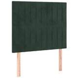 Maison Chic Posteljno vzglavje - Vzglavna omarica 2 kosa temno zeleno 80x5x78/88 cm žamet, (22077820) Cene
