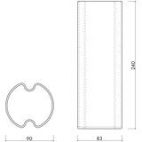 noo.ma Steklena ročno izdelana vaza (višina 24 cm) Tubu – | Shoptok.si