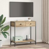  Konzolna stolica s ladicama Umjetnički hrast 75 x 34,5 x 75 cm | shoptok.hr