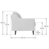 Atelier Del Sofa 1-Seat sofa - fotelja robin loveseat salmon walnut | ePonuda.com