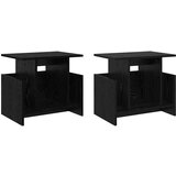 TV stojalo 2 pcs Črna Orehovina 50 x 35 x 45 cm Konstruiran les, (5000132235) | Shoptok.si
