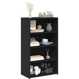  Visoka komoda crna 70 x 41 x 124 cm od konstruiranog drva | shoptok.hr