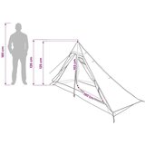 Šator za planinarenje Siva i narančasta 222 x 85 x 125 cm - Siva i narančasta | shoptok.hr