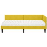  Kutni krevetni okvir s madracem 2 kom. Žuta 90 x 190 cm Baršun | shoptok.hr