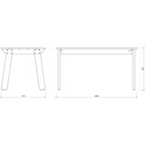 noo.ma Vrtni stol od masivnog bora 77x140 cm Navo – | shoptok.hr