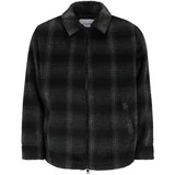 Jack & Jones Plus Prijelazna jakna 'COLE' tamo siva / crna