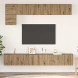 vidaXL Set TV komoda s policom Zidne Ostalo s pohranom s vratima 5 pcs hrast artisan Srednja 100 cm | shoptok.hr