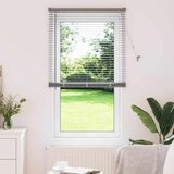 vidaXL Okenska roleta z zavesami Srebrna 80 x 130 cm Aluminij | Shoptok.si