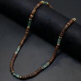 IZMAEL Ogrlica AB-34059 - Smeđa / Zelena | shoptok.hr