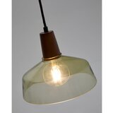 Kave Home Zelena/u tamnoj prirodnoj boji viseća svjetiljka sa staklenim sjenilom ø 40 cm Silex – | shoptok.hr