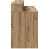 Radni stol s LED svjetlima boja hrasta 140x55x91 cm drveni | Shoptok.si