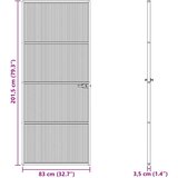 Vrata za dom 83 x 201,5 x 3,5 cm Aluminij i kaljeno staklo | shoptok.hr