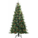  Umjetno božićno drvce s nogom s stalakom Zelena 210 cm PE i PVC | shoptok.hr