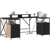  Stol s policom Crni hrast 182 x 101 x 87,5 cm Konstruirano drvo | shoptok.hr
