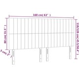  LED uzglavlje tamnosivo 160x5x118/128 cm baršunasto | shoptok.hr