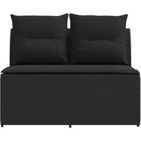  2 Komad Sofa na sredini vrta s podiznim stolom poliratan Crna | shoptok.hr