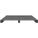 The Living Store Posteljni okvir iz palet siva trdna borovina 140x200 cm - Posteljni Okvir, (21489130) | Shoptok.si