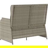  Vrtna klupa s jastukom Svjetlosiva Poli ratan | shoptok.hr