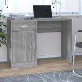 Maison Chic Pisalna miza - pisarniška miza - Računalniška miza s predalom in omarico siva sonoma 100x40x73 cm les, (21785716) | Shoptok.si