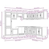  14-dijelni set kuhinjskih ormarića "Porto" izrađeno drvo | shoptok.hr
